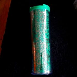 2019 Starbucks Limited Edition Green Gold Foil hot/cold Tumbler